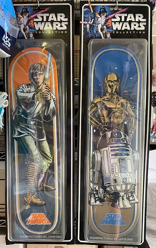 Starwars Santa Cruz Skateboards Luke Skywalker and Droids R2 D2